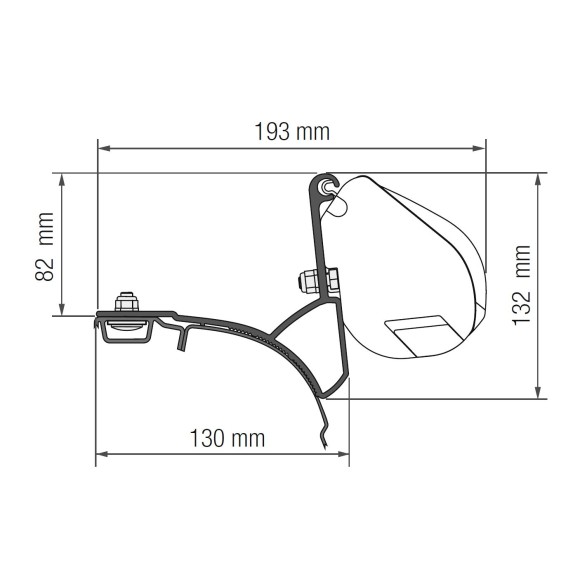Fiamma Toldo F35Pro para VW Multivan / Caravelle / Transporter T5 (03-15) T6 (15--) L2H1 T-Track