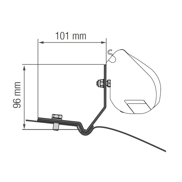 Fiamma Toldo F35Pro para VW Caddy Maxi (15-20)