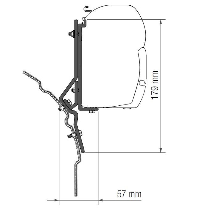 Toldo Fiamma F45S para VW. Caravelle / Multivan / Transporter T4 (91-03) L1H1