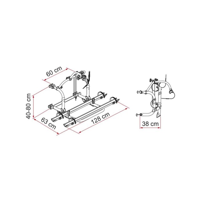 Suporte para bicicletas para autocaravanas Fiamma Carry Bike Pro C N ao melhor preço