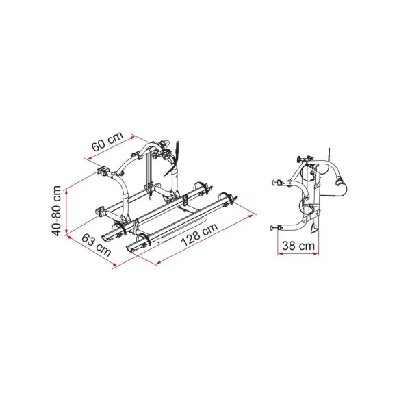 Suporte para bicicletas para autocaravanas Fiamma Carry Bike Pro C N ao melhor preço