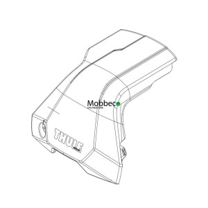 Thule 54250 Tulipa Direita para Thule Abraçadeira de Borda Lado Co-Piloto