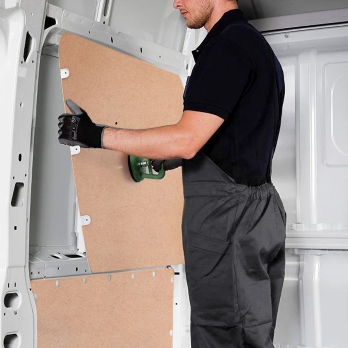 Painéis laterais de madeira (MDF) para R. Kangoo compacto (08-), M. Citan compacto (12-) Carrinha