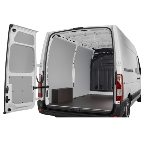 Painéis laterais em contraplacado de polipropileno cinzento para Ford Transit Custom (13-)