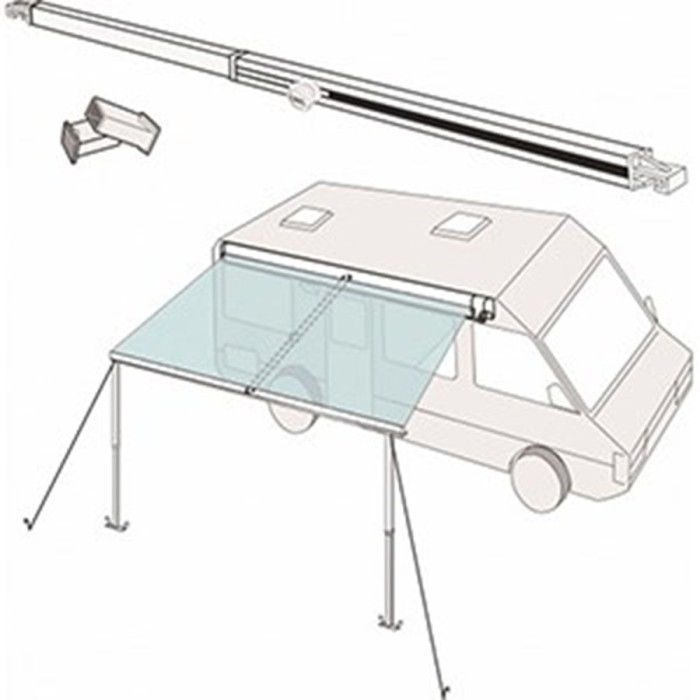 Suporte de toldo Fiamma F35 em barras de tejadilho