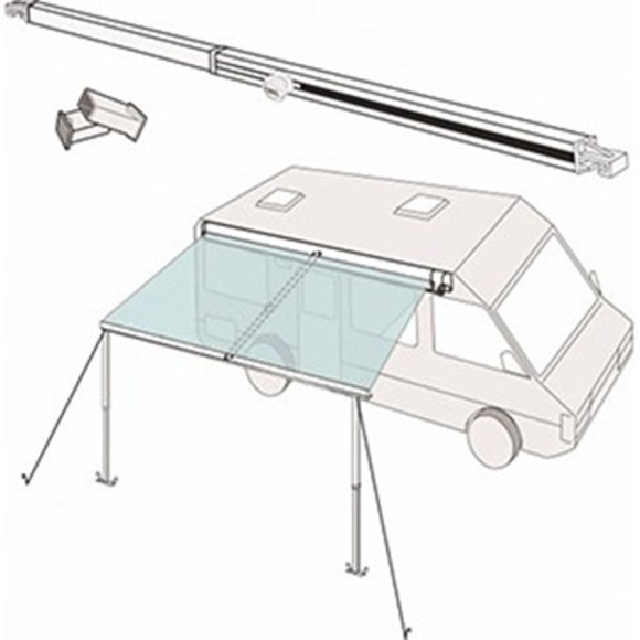 Rafter o Barra de tensión de aluminio para toldos Fiamma F45/80/65