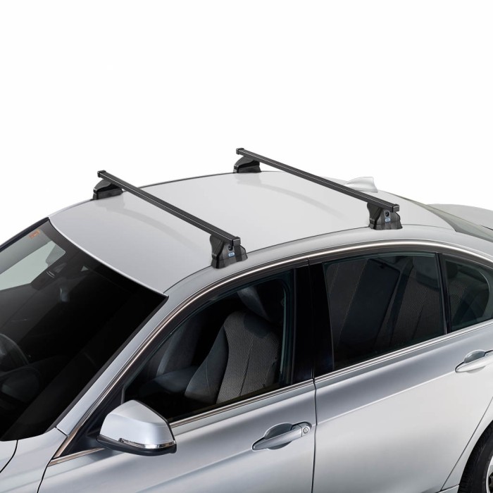 2 barras de acero y 4 soportes Cruz Oplus S-FIX