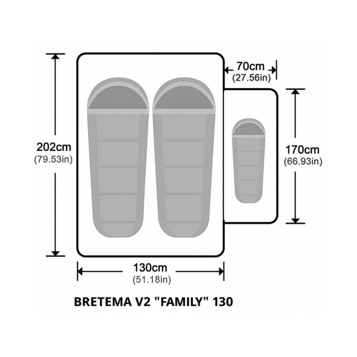 Tienda de techo Brétema Family V2 130 Universal para coche, SUV y camper