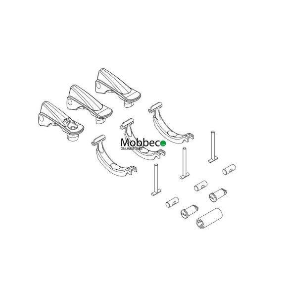 Thule 52862 Repuesto fijaciones Squarebar Portabicicletas Thule 532